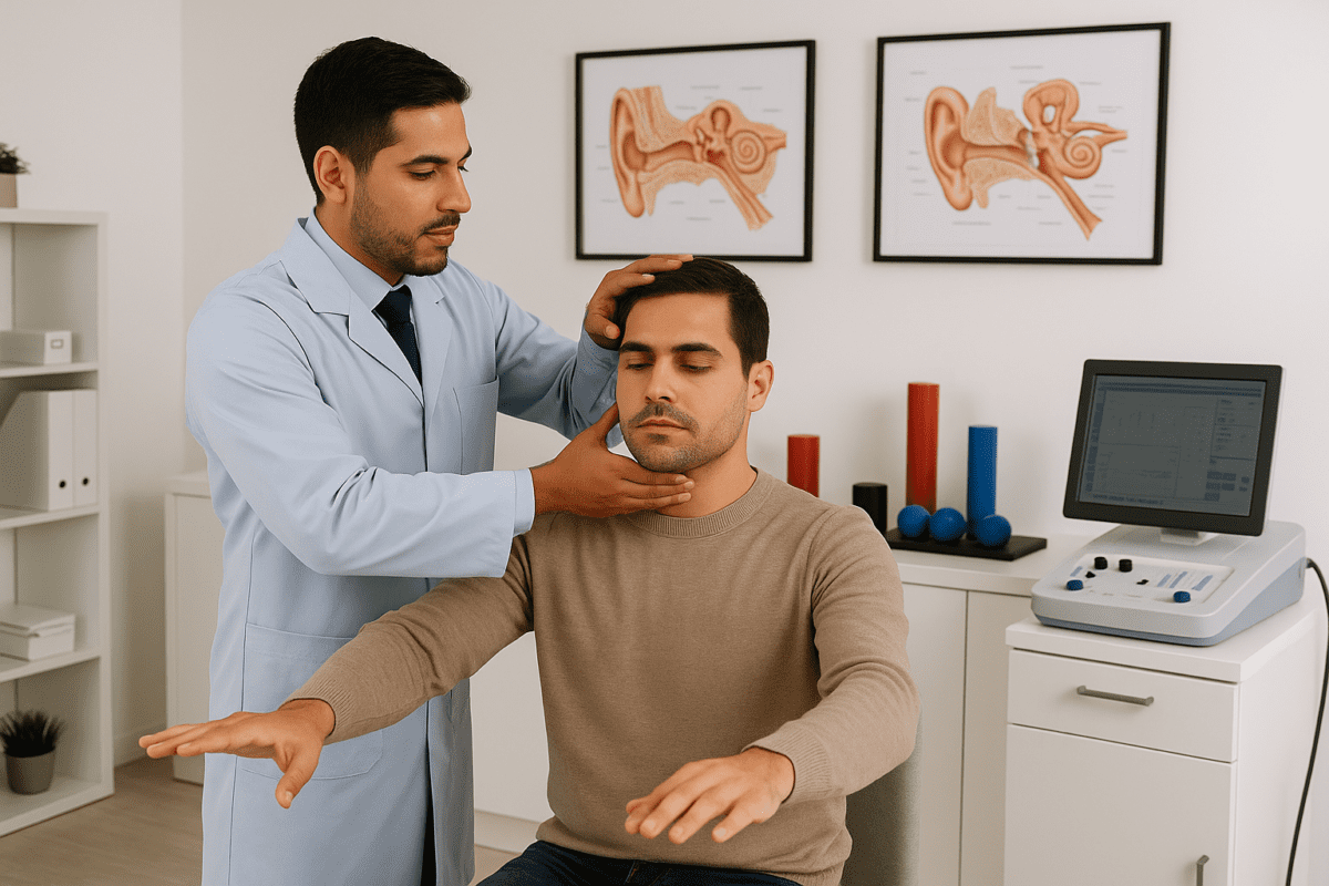 terapia de vértigo con profesional